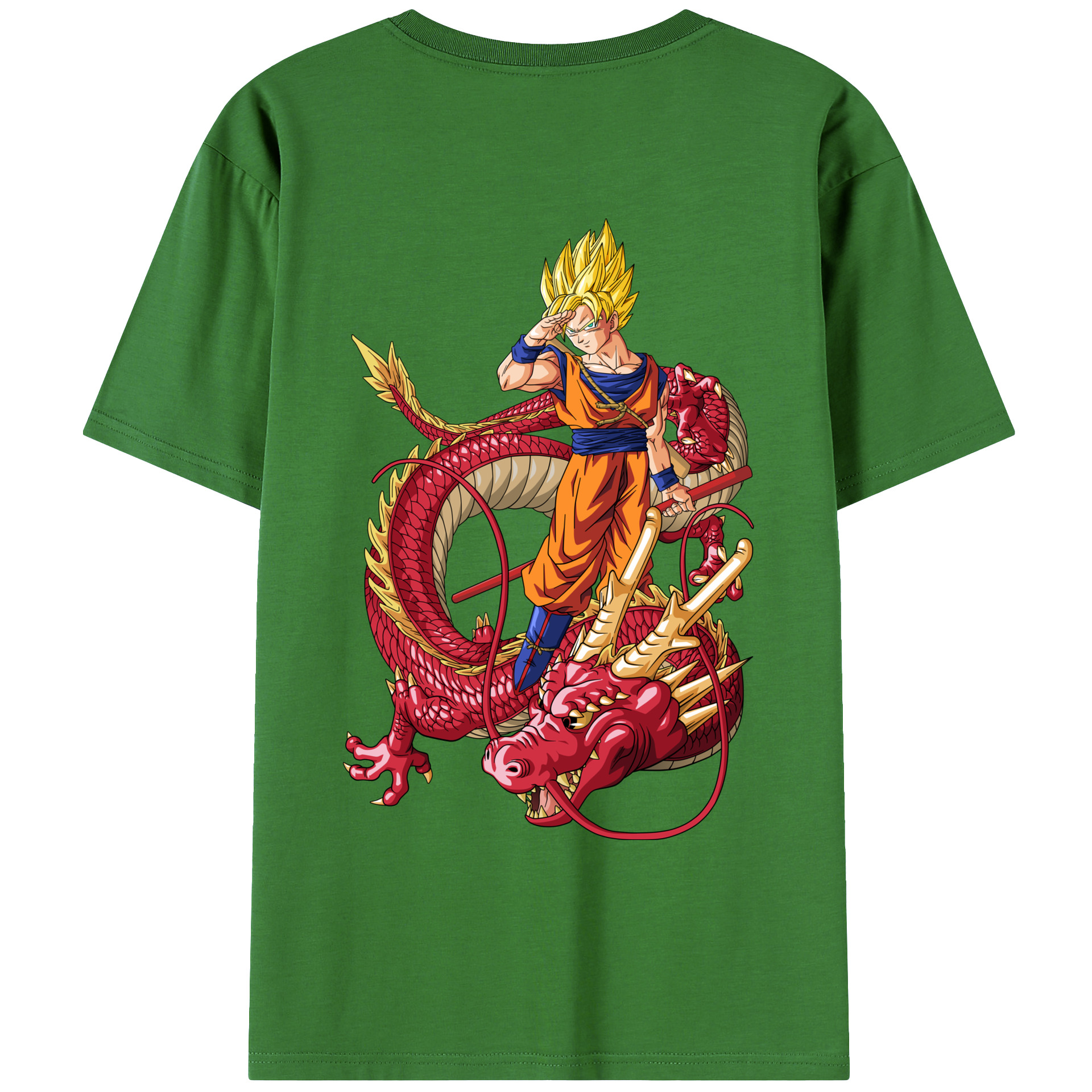 （画像用） ドラゴンボール 孫悟空（そん ごくう）Son Goku カカロット DRAGON BALL Kakarotto レディース半袖Tシャツ(バックプリント)